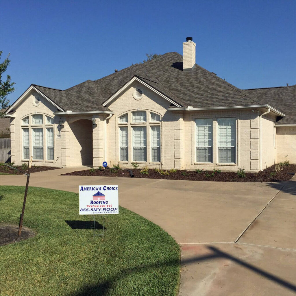 Roof work by America's Choice Roofing in College Station, TX